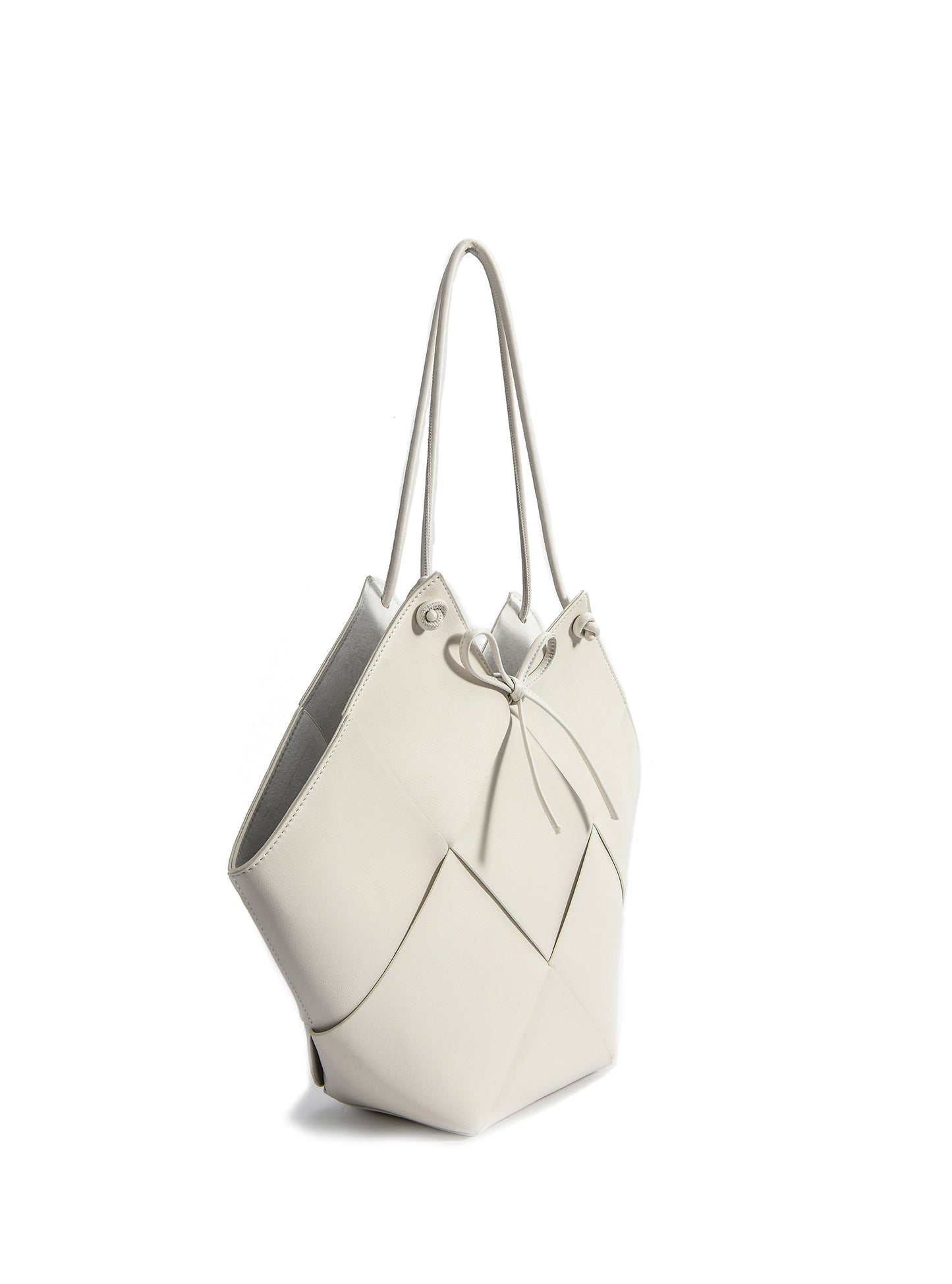 Taylor Contexture Leather Bag, Off White