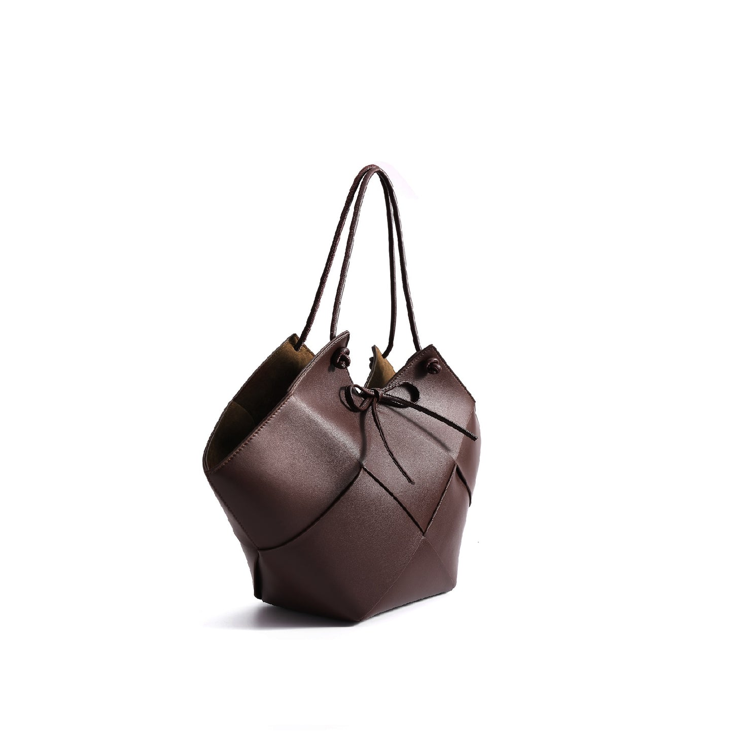 Taylor Contexture Leather Bag, Chocolate