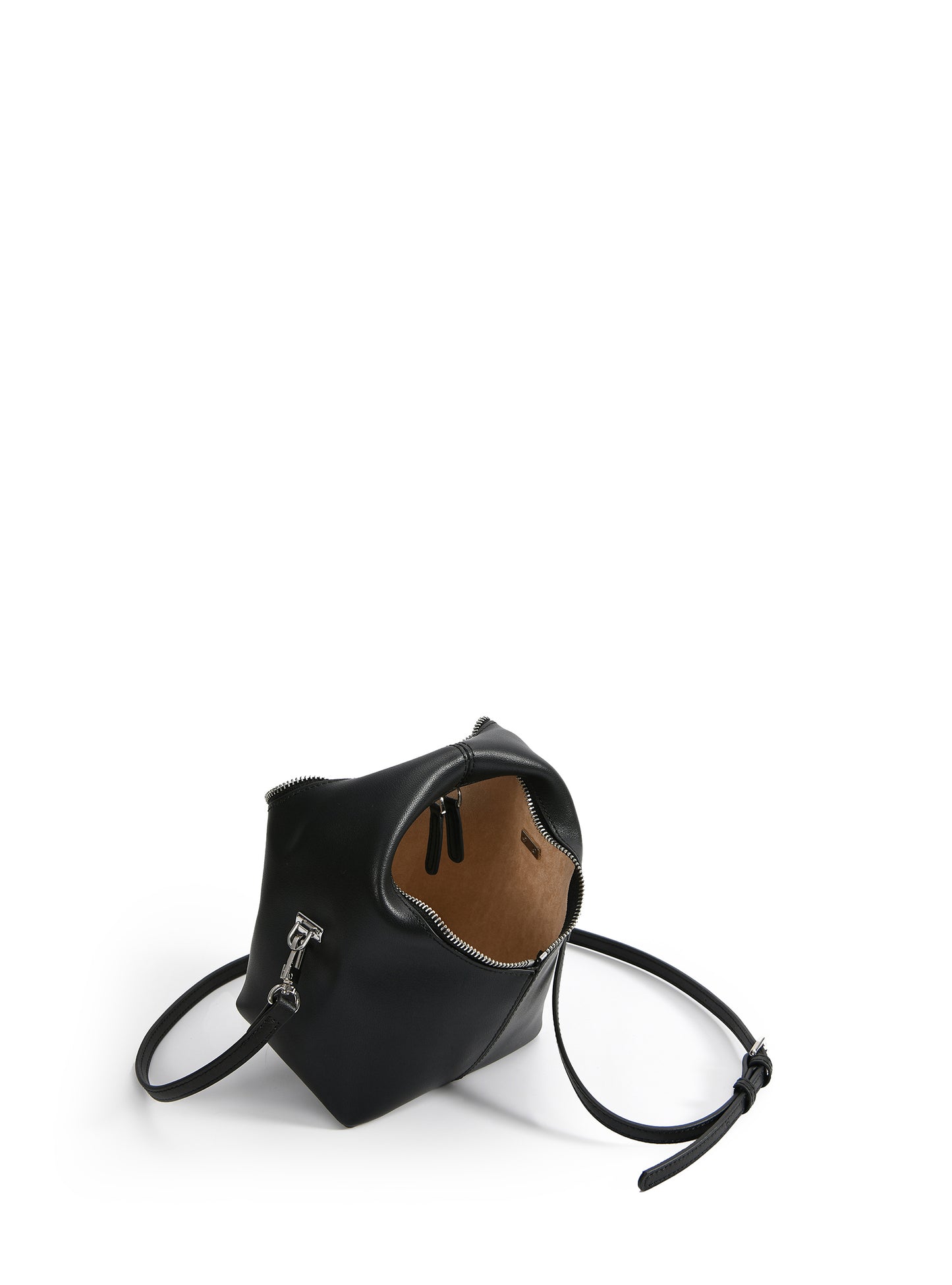 Rebecca Small Cutie Leather Bag, Black