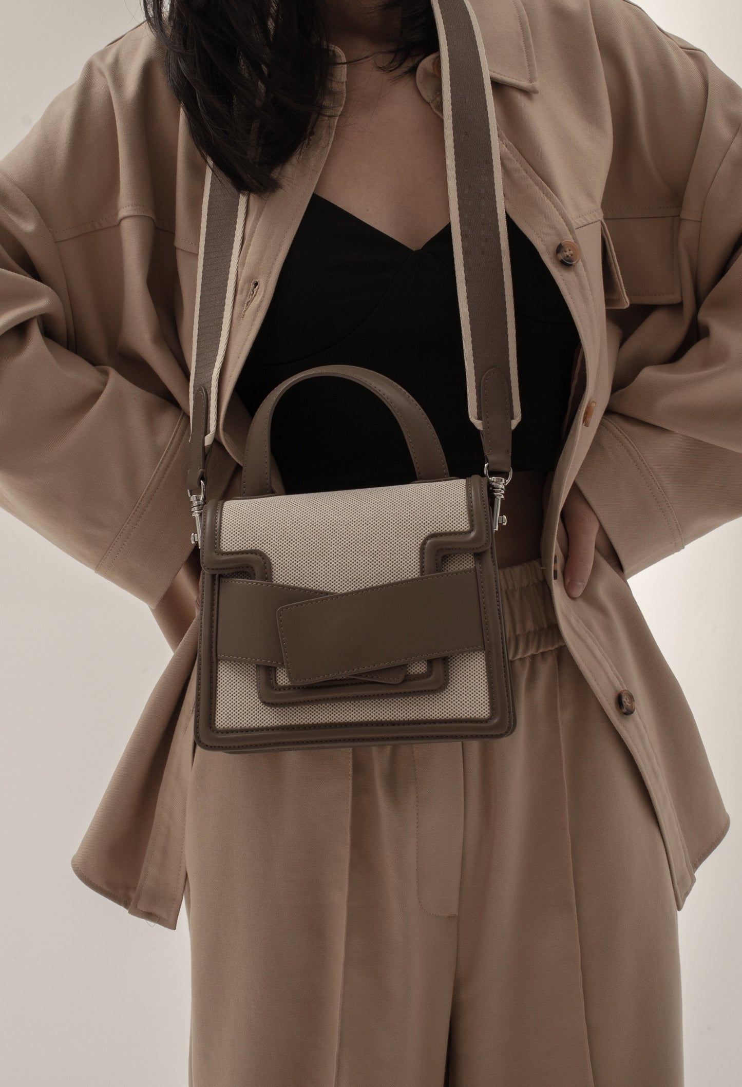 Evelyn bag, Evelyn handbag, Evelyn crossbody bag,canvas bag, leather bag